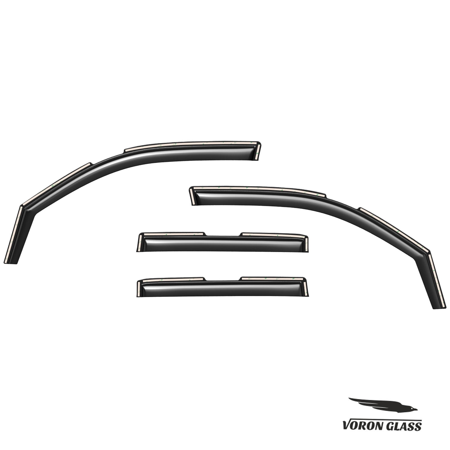 Voron Glass in-Channel Extra Durable Rain Guards for Ford Maverick 2022-2026, Window Deflectors, Vent Window Visors, 4 Pieces - 200587