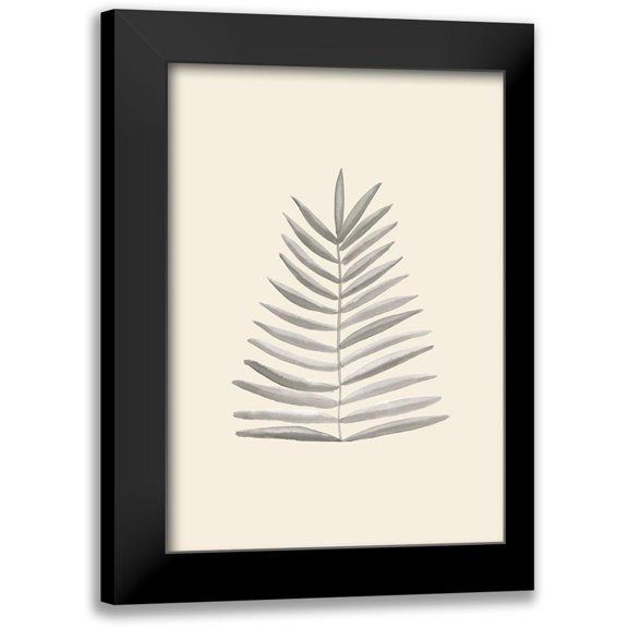 Uppsala Studio 11x14 Black Modern Framed Museum Art Print Titled - Palm Leaf Ink