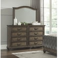 thumbnail image 3 of Traditional Bedroom Furniture 5pc Set Formal Luxury King Bed Nightstand Dresser Mirror Chest Vintage Finish, 3 of 7