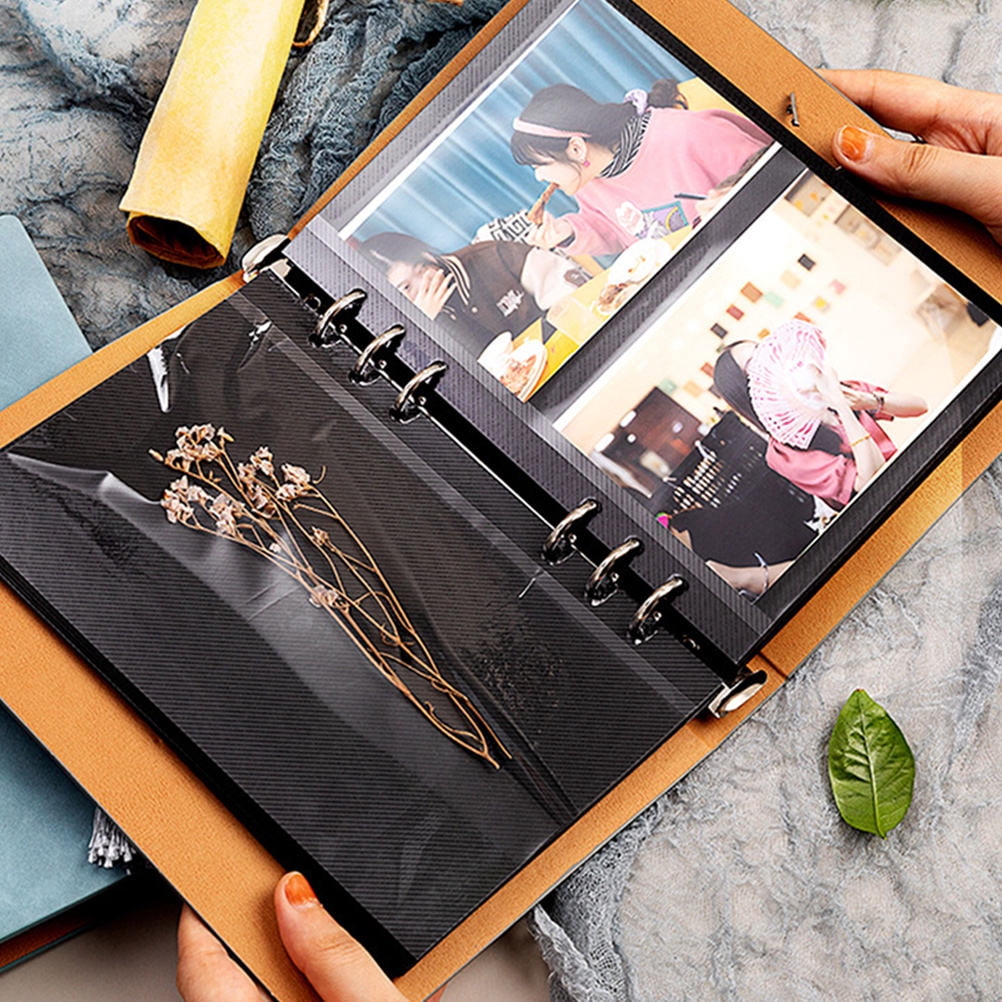 SOPOTUTU A6 6-Ring Binder Mechanisms Silver Metal Loose Leaf Notebook 35Pcs