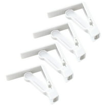 OUNONA  4 Pcs Table Skirt Spring Clips Outdoor Cloth Round Covers White
