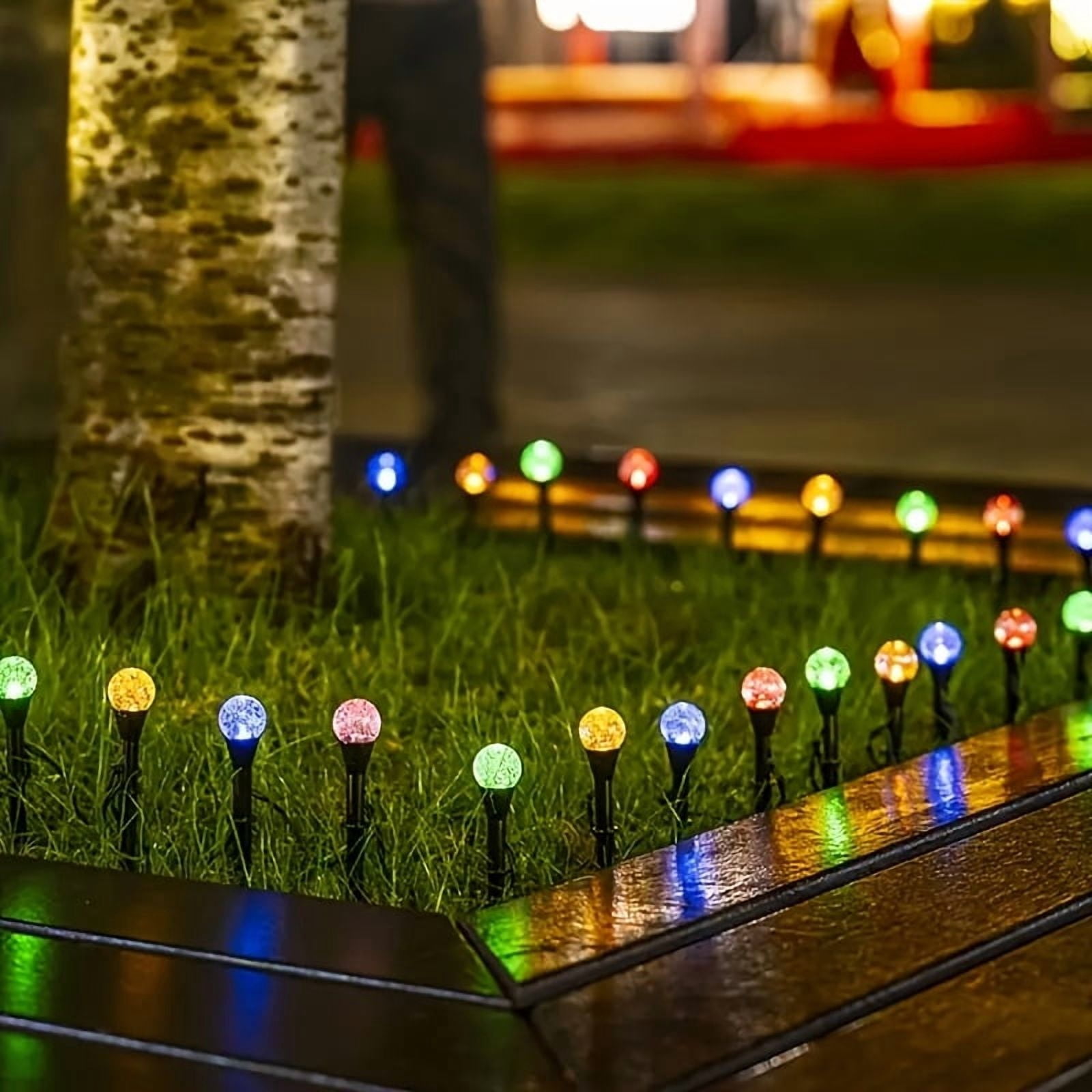 Solar Bubble Ball Garden Lights 30/50pcs, Auto On at Night, LED Outdoor Lawn Path Lights for Christmas Halloween Camping Party Wedding Decor