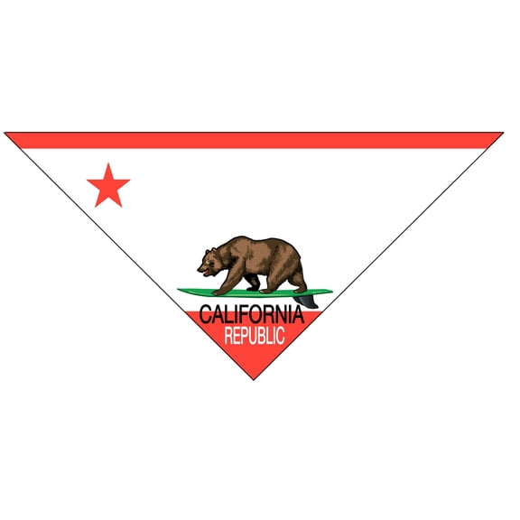 California State Flag Dog Bandana-The Golden State-Perfect Canine Gift! (Med to Lrg)