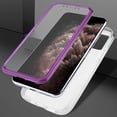 thumbnail image 2 of Case for iPhone 11 Pro Max 6.5, Stylish Soft TPU Bumper Cover Shockproof Full Body Protective Case with Built in Screen Protector Hard Plastic PC Back Phone Case - Marble Purple, 2 of 14