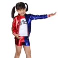 thumbnail image 3 of Disfraz de Halloween para niñas, camisa de monstruo del equipo Harley Quinn, chaqueta estampada, camisa, pantalones cortos, guantes, Cosplay de Quinn, nuevo, 3 of 5