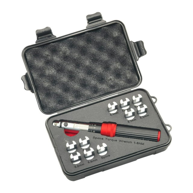 Llave dinamométrica para radios de motocicleta, kit de llave dinamométrica versátil con estuche de almacenamiento, herramienta de reparación de radios