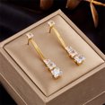 thumbnail image 1 of SPEKSEE Vintage Green Rhinestone Zircon Drop Earrings Accessories Geometric Square Charm Pendent Long Dangle Earring Ear Decorative Jewelry Gift for Friends Birthday Mother's Day, 1 of 5