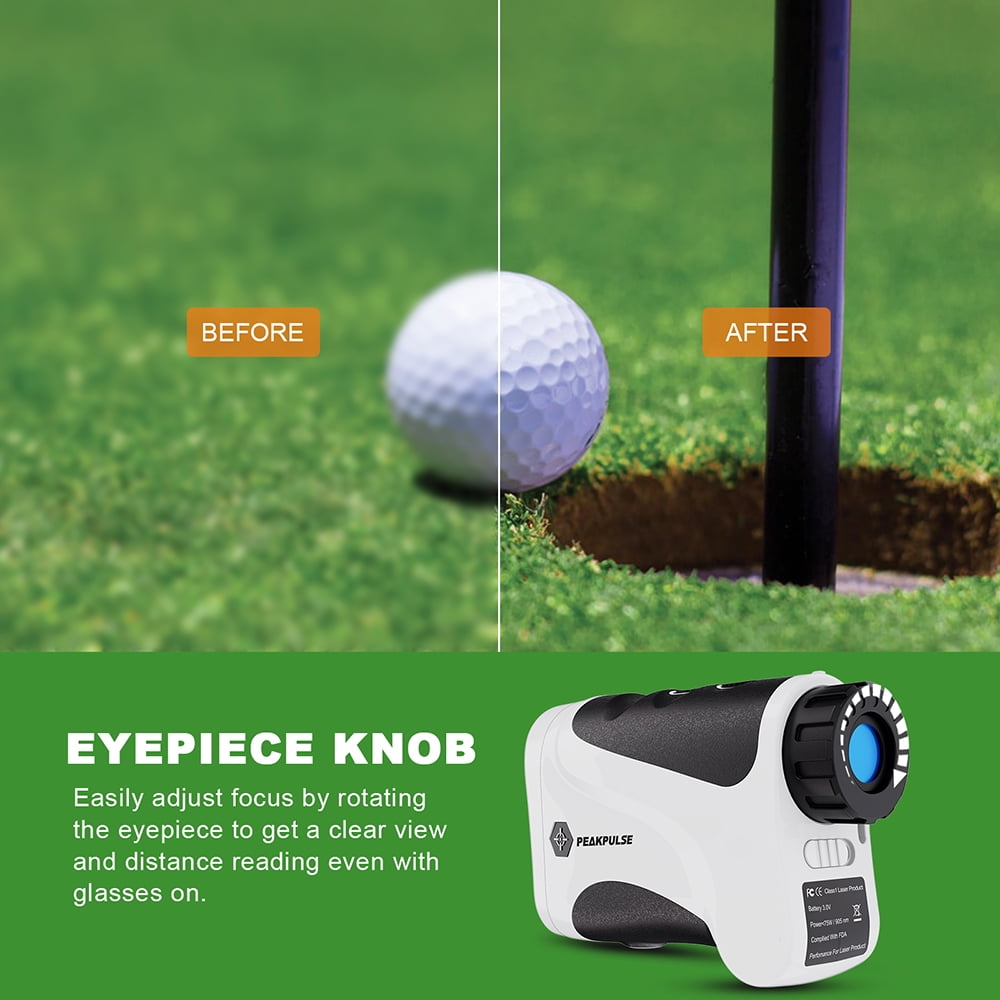PEAKPULSE Golf Range Finder with Slope Compensation Switch 650 Yards Laser Rangefinder for Beginner & Skilled Gift with Battery