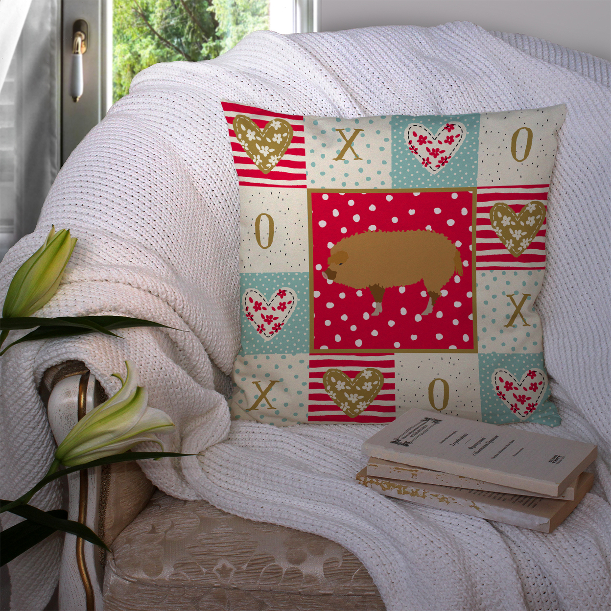 Animal Art Love Fabric Decorative Pillow