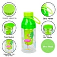 thumbnail image 4 of Home Tune 22oz Kids Water Drinking Bottle - BPA Free, Wide Mouth, Straw Lid Top, Fruit Infuser, Easy Open, Lightweight, Leak-Proof Water Bottle For Girls & Boys - Flamingo & Crap 2 Pack, 4 of 5