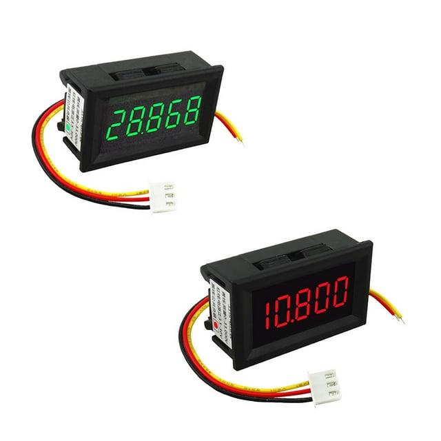 LED 5 Dígitos DC 0-33.000V Voltímetro Digital Medidor de Voltaje Panel para Automóvil (paquete de 2)