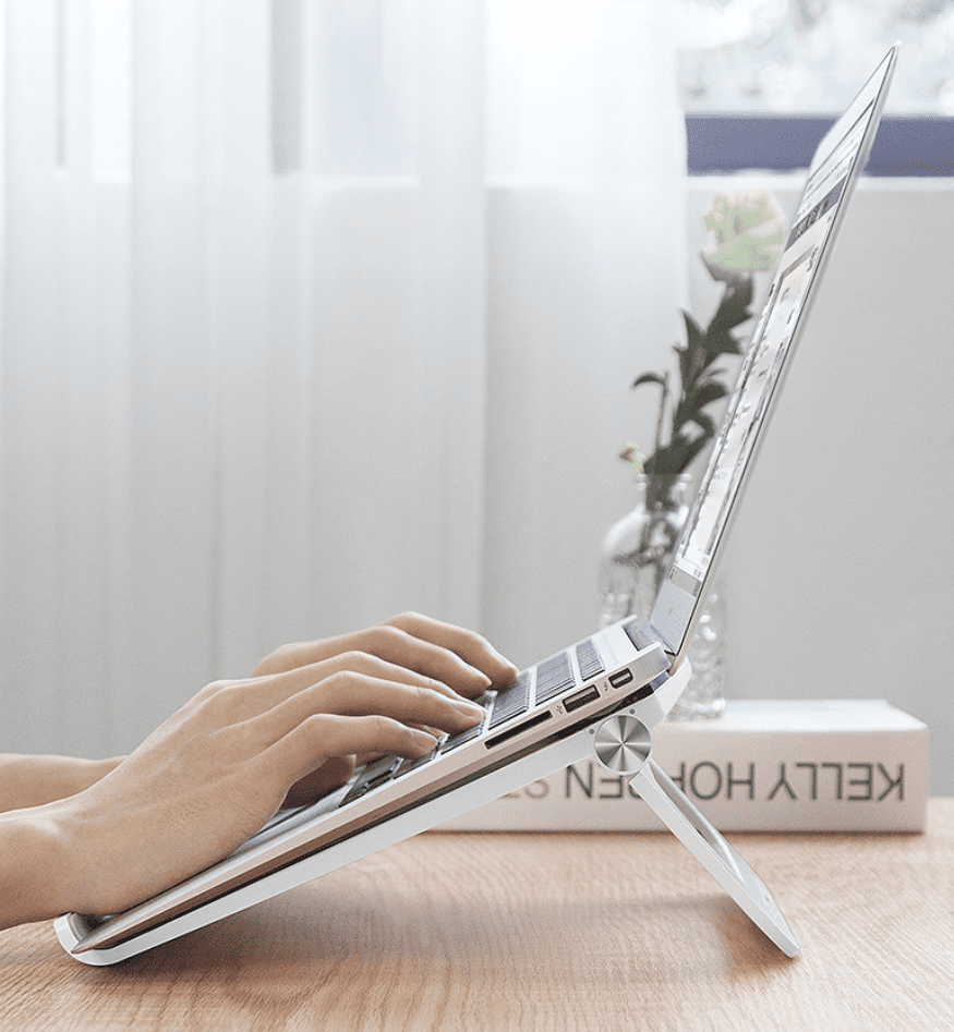Laptop Stand, Ergonomic Detachable Notebook Riser for Desk, Portable Computer Holder Compatible with MacBook, Dell, HP, Lenovo, Samsung, 10 to 17 Inch Laptops, Home Office Use