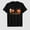 Black-12, variant on Women's Halloween Pumpkin Coffee Graphic T-Shirt, Fall Season Short Sleeve Shirt