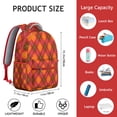 thumbnail image 5 of Classic Plaid Backpack Checkered Pattern and Moroccan Print Abstract Style School Bag for Student and Student, 5 of 5