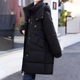thumbnail image 5 of Black and Friday Clothing Sales Idoravan Women's Quilted Puffer Coat,Fashion Women Zipper Coat Long Jacket Winter Long Sleeve Long Down Cotton Black M, 5 of 8