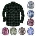 thumbnail image 3 of zfhfof Mens Long Sleeve Western Cowboy Shirts Snap Button Up Casual Classic Plaid Shirts Lightweight Work Shirts with Chest Pockets, 3 of 3