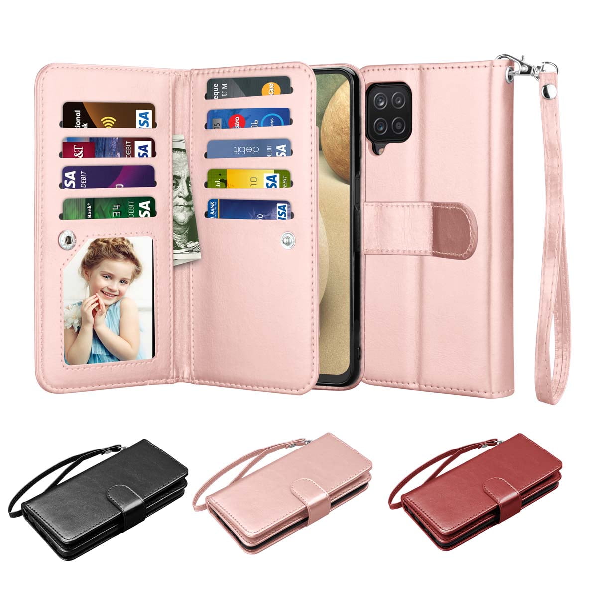 Samsung Galaxy S10 Flip Case Cover for Leather Card Holders Extra-Durable Business Kickstand Cell Phone Cover Flip Cover 