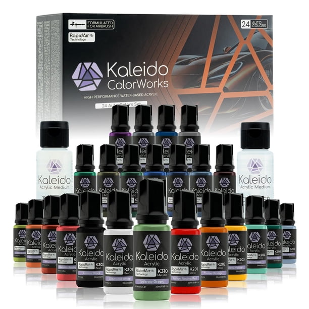 Set de Pintura Acrílica al Agua Kaleido Gaahleri Auto de 24 Colores