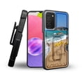 thumbnail image 1 of ANJ+ Rugged Shockproof Holster Case Card Slot Kickstand + Tempered Glass Cover for Samsung Galaxy A03s - Hearts in Sand, 1 of 5