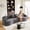 Grey, variant on 106'' Curved Boneless Compression Modular Sectional Sofa,High-Density Sponge Sleeper Couch, No Assembly Leisure Lounge Sofa for Living Room, Bedroom, Apartment,Grey