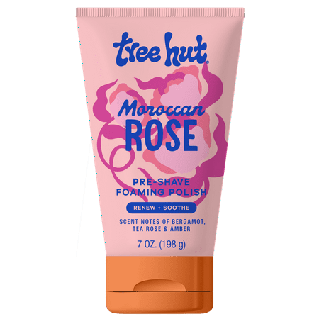 Tree Hut Moroccan Rose Exfoliating Pre-Shave Foaming Polish, 7 oz