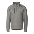 thumbnail image 2 of Men's Cutter & Buck Heather Gray Reno Aces Mainsail Sweater-Knit Half-Zip Pullover Jacket, 2 of 3
