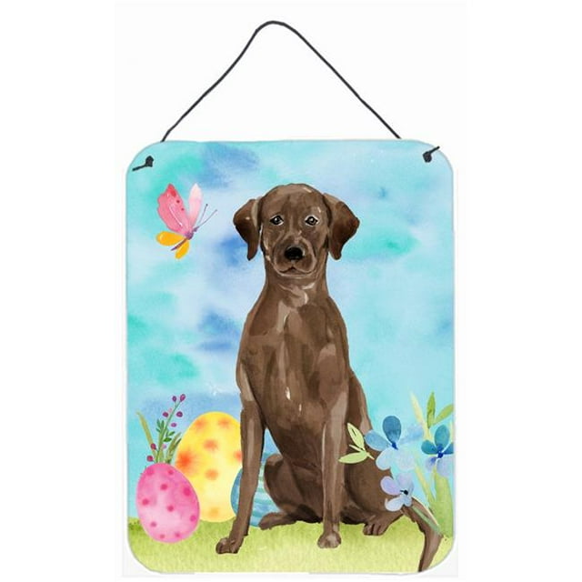 Carolines Treasures BB9610DS1216 Chocolate Labrador Impression Murale Ou de Porte de Pâques