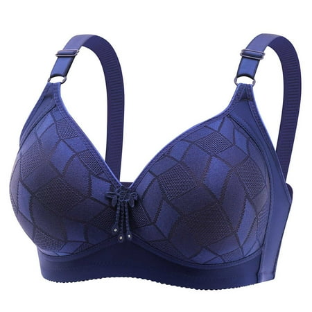 TrendVibe365 Womens Bras Comfortable Wireless Push up Bralette Padded Triangle Adjustable Strap Bustier Full Coverage Crop Cami Top Comfort Lingerie Blue L