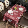 thumbnail image 2 of Red Christmas Village Pattern Rectangle Tablecloth 60"x102",Waterproof Polyester Rectangle Table Cloth, Wipeable Spillproof Polyester Tablecloth for Dining, Camping, Indoor and Outdoor, 2 of 6