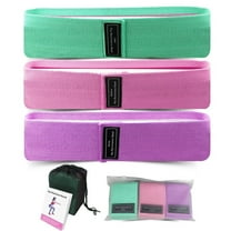LQQBOX Resistance Bands for Women, Cloth Booty Bands for Working Out, Stretch Bands for Exercise, Squat Bands for Butt and Thighs Legs, Fitness Loop Bands for Gym Home - 3 Levels Thick Wide Non-Slip