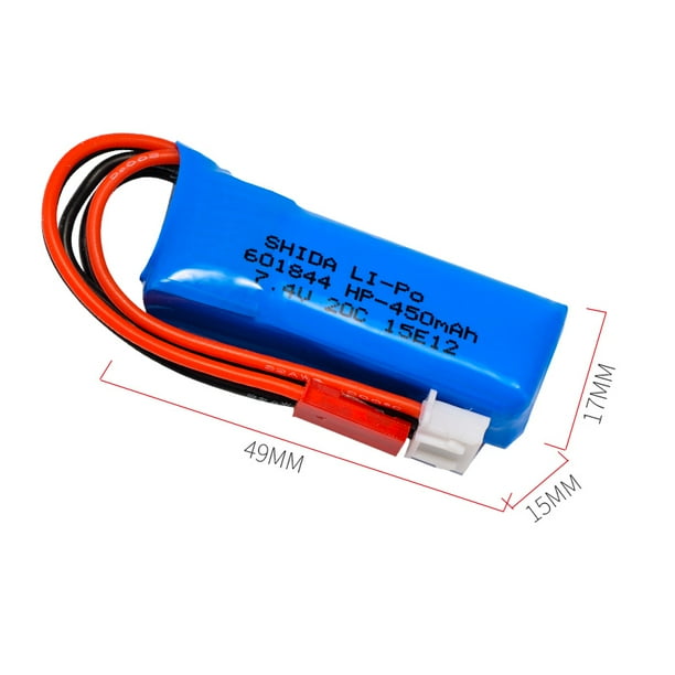 7.4V 450mAh 20C Lipo Battery 1 pcs 2S for WLtoys K969 K989 K999