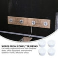 thumbnail image 6 of Shuliwen Cable Organizer 8pcs White Furniture Cable Wire Rubber Grommet Cable Wire Hole Cover for Home, 6 of 8