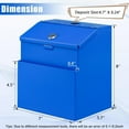 thumbnail image 2 of Money Cash Drop Box Wall Mount with Key Metal Donation and Suggestion Box with Slot and Lock for Home Farm or Office x x ., 2 of 7