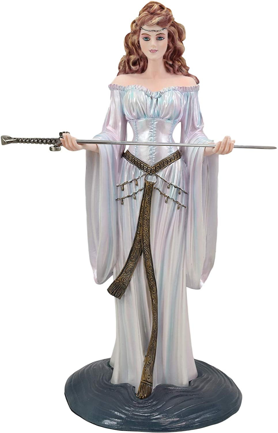 Ebros Medieval Arthurian Legend Lady of The Lake Holding Excalibur