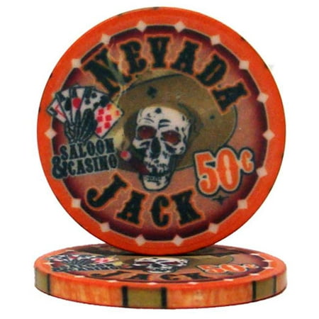 Brybelly CPNJ-50c 0.50 Cent Nevada Jack 10 g Ceramic Poker (Best Ceramic Poker Chips)