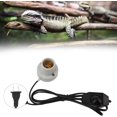 thumbnail image 4 of Veeki Reptile Ceramic Heat Lamp Holder, Reptile Heat Light Fixture Holder E27 Socket High Temperature Proof, Easy Installation, Universal Usage for Lizard Tortoise (US Plug 120V)-0516, 4 of 5