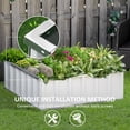 thumbnail image 4 of Outsunny Galvanized Raised Garden Bed with Gloves, White, 4 of 9