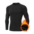 thumbnail image 4 of Mens T-Shirts Summer Autumn Winter Solid Color Round Neck Long Sleeve Fashion Leisure Training Fitness Shapewear Tops Pullover Sportwear,Black,L,Tee Shirts, 4 of 4