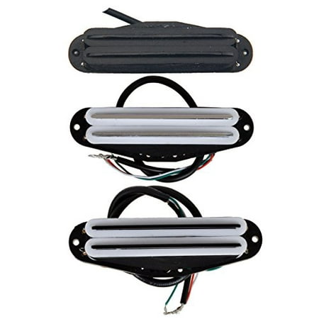 Kmise Different Colors Electric Guitar Dual Hot Rail Humbucker Blade Pickup 4 Wire Single Coil Pack of