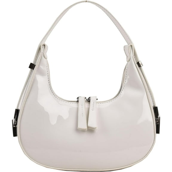 MMYGU Small Shoulder Bag Red Purse for Women Fall Fashion Bag Y2K Crescent Purse Dark Red Clutch Bag Handbag