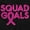 Black, variant on Breast Cancer Awareness Squad Goals Women's Long Sleeve T Shirt Brisco Brands X