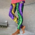 thumbnail image 2 of lcziwo Daily Sales, Mardi Gras Leggings for Women 2025 Carnival Fancy Mask Printed Holiday Tights Milk Silk Soft High Waisted Yoga Pants Gym Full Length Running Leggings Multicolor XXL, 2 of 4