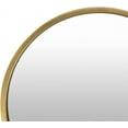 thumbnail image 6 of Mark&Day Wall Mirror, Leitner Modern Gold Round Vanity Mirrors for Bedroom Living Room Bathroom and Entryway Home Decor, Mounted Hand Finished Iron Frame Mirror for Walls (27" H x 27" W x 1" D), 6 of 6