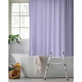 thumbnail image 2 of Split Shower Curtain for Transfer Bench, Pure Lavender Fabric Shower Curtains for Bathroom, Simple Solid Color Tub Sliding Transfer Bench Waterproof Bath Curtains 72"x78", 2 of 9
