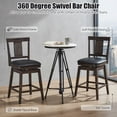 thumbnail image 6 of Resenkos 24 inch Swivel Upholstered Counter Height Bar Chair with Rubber Wood Legs, Bar Height Stools, Bar Stools for Kitchen Island for Kitchen, Dining Room, 6 of 8