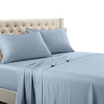 thumbnail image 2 of Royal Tradition Solid 600-Thread-Count, 100-Percent Cotton, 22-Inch Super Deep Pocket California King Bed Sheets Set, Blue, 2 of 4