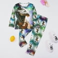 thumbnail image 3 of ATAIKU 3-8Y Toddler and Little Boy Pajamas Set Kids Long Sleeve Tee and Pants Dinosaur Sleepwear Boys 2-Piece Jammies, 3 of 7