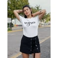 thumbnail image 2 of Vegan Graphic Quote Women White T-Shirt, Female Large, 2 of 4