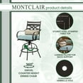 thumbnail image 5 of Hanover Montclair 5-Piece Steel Outdoor Counter-Height Patio Dining Set with Table, Seats 4, 5 of 18