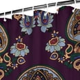 thumbnail image 3 of 84x72 Inch Chic Paisley Pattern Shower Curtain Vintage Floral Ethnic Design Waterproof Quick Dry Machine Washable, 3 of 4